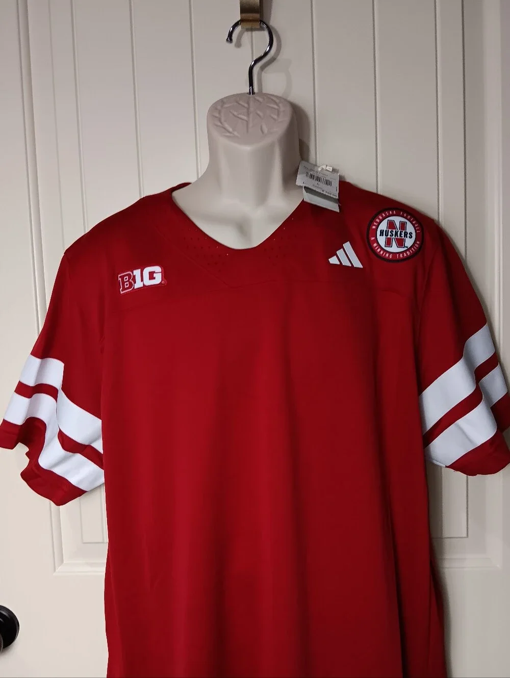Adidas Nebraska Cornhuskers Go Big RED Blank Jersey Home Football Jersey L $100